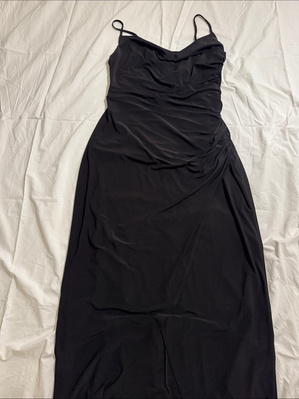 Landry black new w/o tags Ruched Spaghetti-Strap Maxi Dress